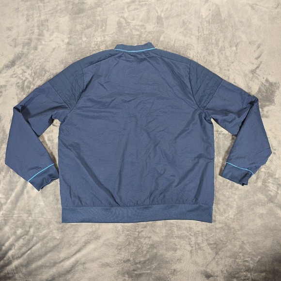 AT&T Windbreaker Jacket Adult XL Blue Nylon Full Zip Soft Shell Uniform Workwear - Picture 2 of 7